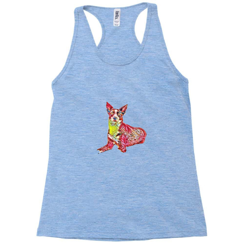 An Alert Border Collie Mix Br Racerback Tank | Artistshot