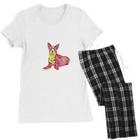 An Alert Border Collie Mix Br Women's Pajamas Set | Artistshot