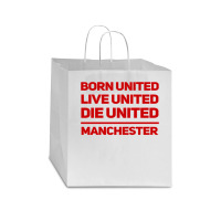 Born United Live United Die United For Manchester Fan Classic Star Paper Bag - 13 X 7 X 13 | Artistshot