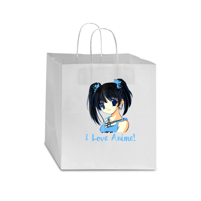 I Love Anime! Anime Girl Star Paper Bag - 13 x 7 x 13 by FranklinTepper1 | Artistshot