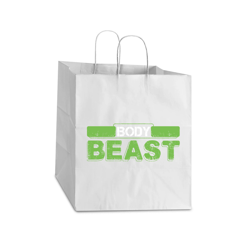 Body Beast Take Out Paper Bag - 14 X 10 X 15 1/2 | Artistshot