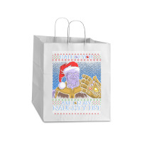 Half Of You Are On My Naughty List Take Out Paper Bag - 14 X 10 X 15 1/2 | Artistshot