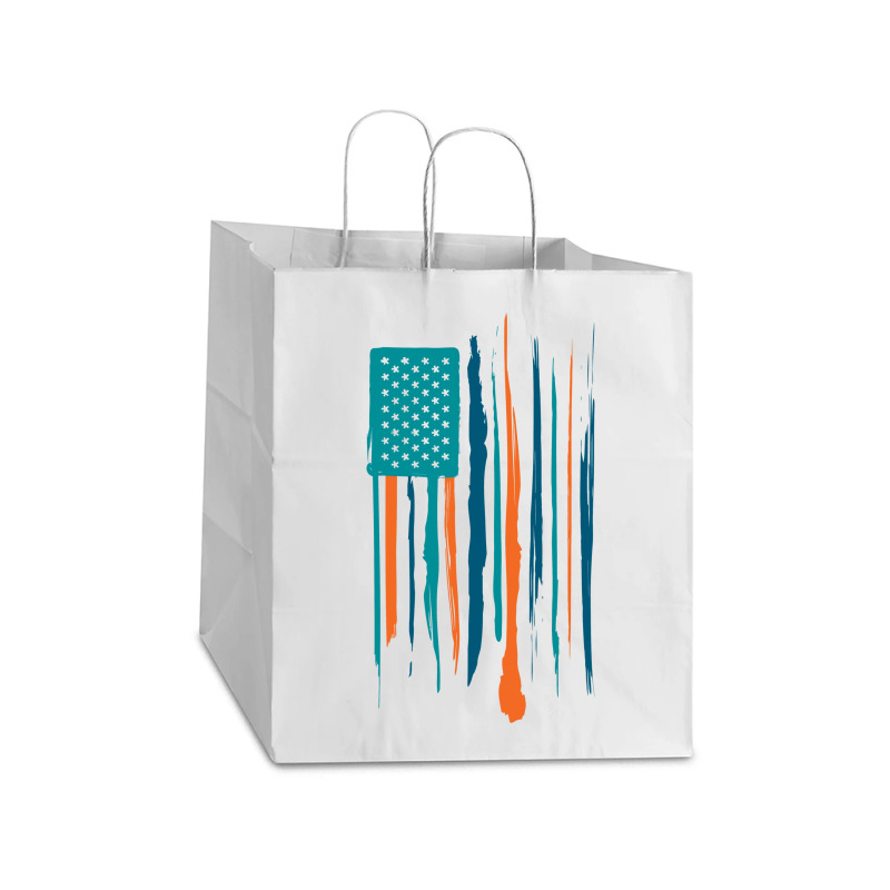 Miami Dolphins Take Out Paper Bag - 14 X 10 X 15 1/2 | Artistshot