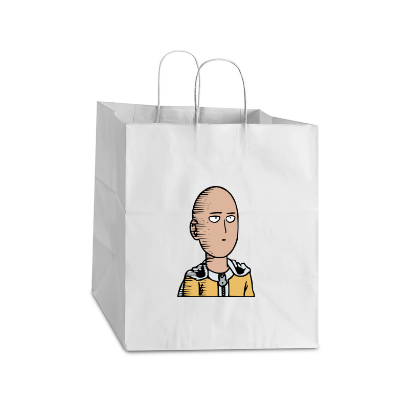 Saitama Art Take Out Paper Bag - 14 X 10 X 15 1/2 | Artistshot