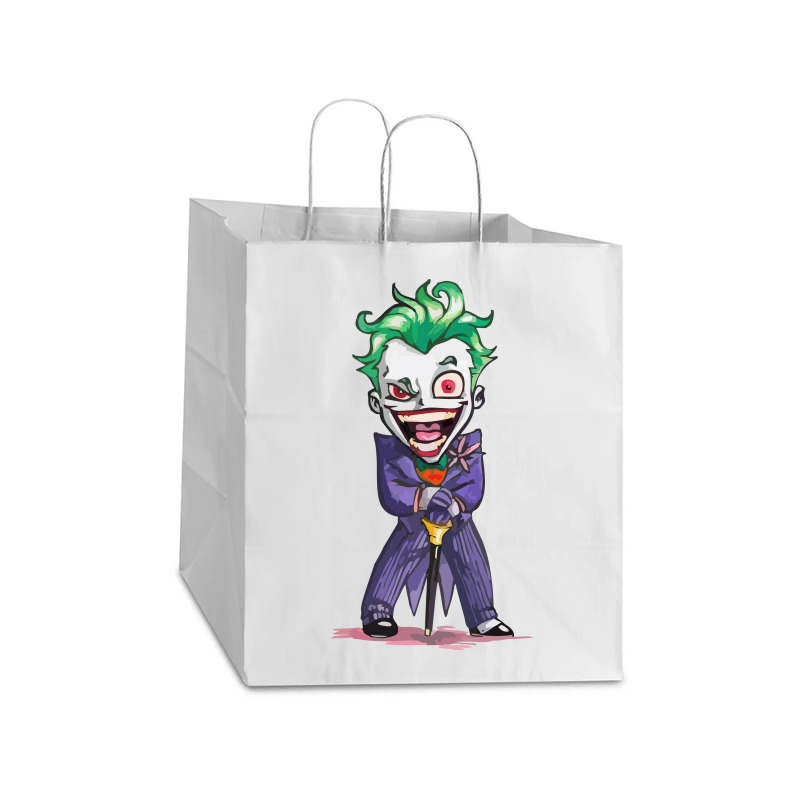 Joker (dc)  (low Poly Abstract) Fanart (zoomout Effect) Take Out Paper Bag - 14 X 10 X 15 1/2 | Artistshot