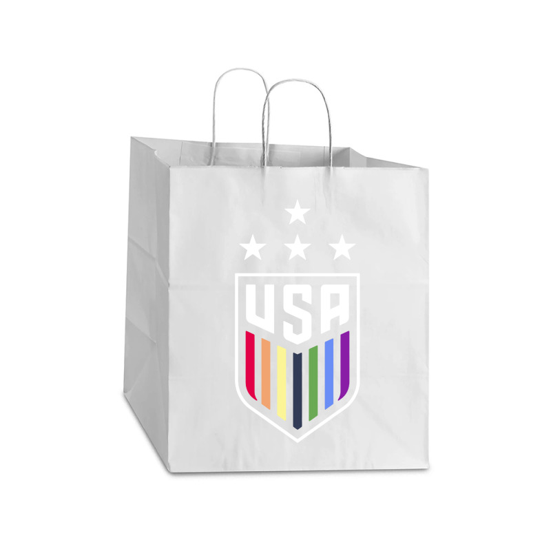 Uswnt Lgbtq Take Out Paper Bag - 14 X 10 X 15 1/2 | Artistshot