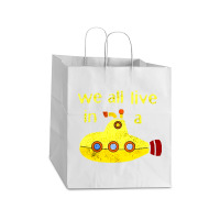 Yellow Submarine, The Yellow Submarine, Yellow, Submarine Take Out Paper Bag - 14 X 10 X 15 1/2 | Artistshot