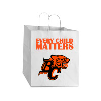 Bc Lions Every Child Matters Take Out Paper Bag - 14 X 10 X 15 1/2 | Artistshot