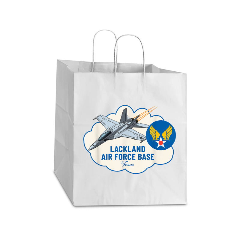 Lackland Afb Air Force Base Texas Tx Veterans T Shirt Take Out Paper Bag - 14 X 10 X 15 1/2 | Artistshot