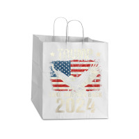 Trump 2024 Flag Take America Back Men Women Trump Take Out Paper Bag - 14 X 10 X 15 1/2 | Artistshot