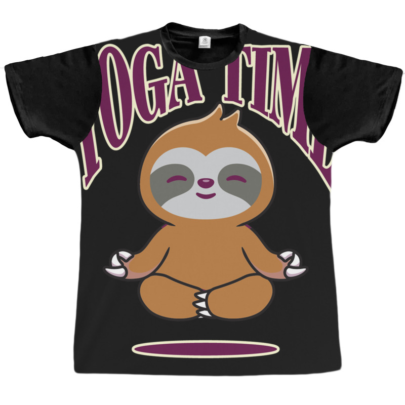 Sloth Yoga Time I Meditation Pilates Graphic T-shirt by binly | Artistshot