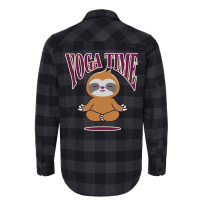 Sloth Yoga Time I Meditation Pilates Flannel Shirt | Artistshot