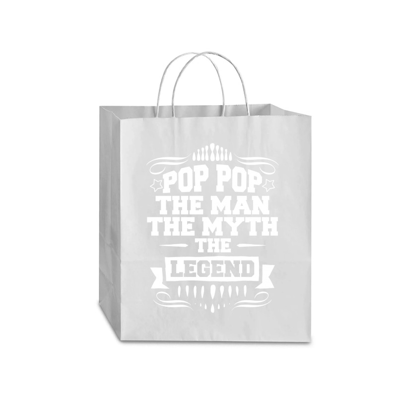 Pop Pop The Man The Myth The Legend Traveler Paper Bag -13 X 6 X 15 3/4 | Artistshot