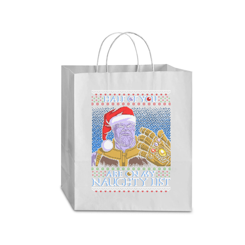 Half Of You Are On My Naughty List Traveler Paper Bag -13 X 6 X 15 3/4 | Artistshot