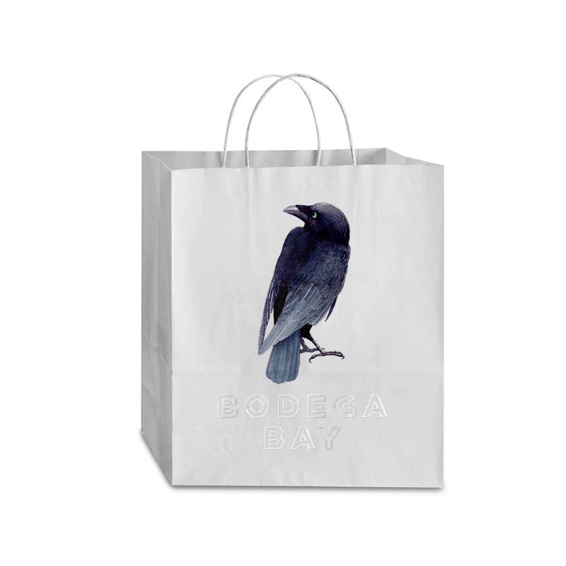 Bodega Bay Crow, Corvid, Raven Lovers, Birders Souvenir Raglan Basebal Traveler Paper Bag -13 X 6 X 15 3/4 | Artistshot