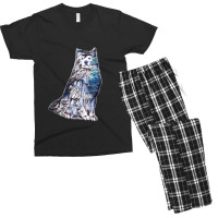 A Regal Looking Samoyed Dog S Men's T-shirt Pajama Set | Artistshot