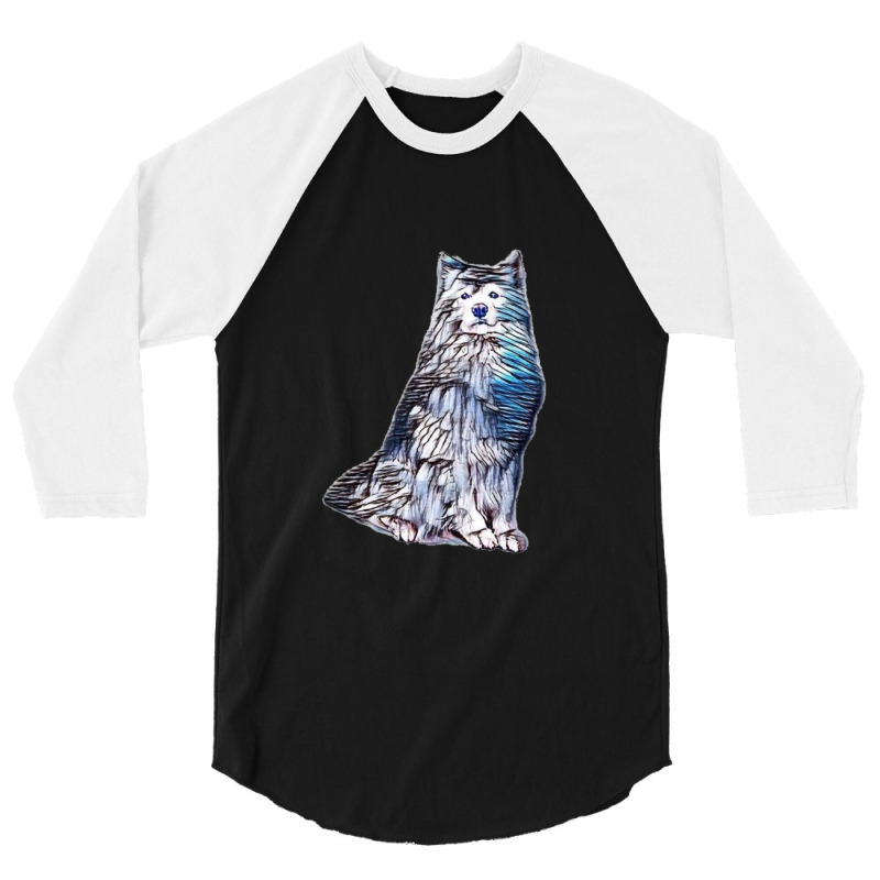 A Regal Looking Samoyed Dog S 3/4 Sleeve Shirt | Artistshot