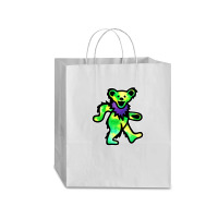 Green Grateful Dancing Hippie Classic Rock Dead Bear Traveler Paper Bag -13 X 6 X 15 3/4 | Artistshot