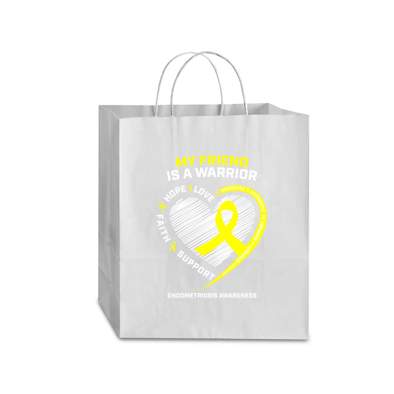 Women Men Yellow Endo Warrior Friend Endometriosis Awareness Traveler Paper Bag -13 X 6 X 15 3/4 | Artistshot