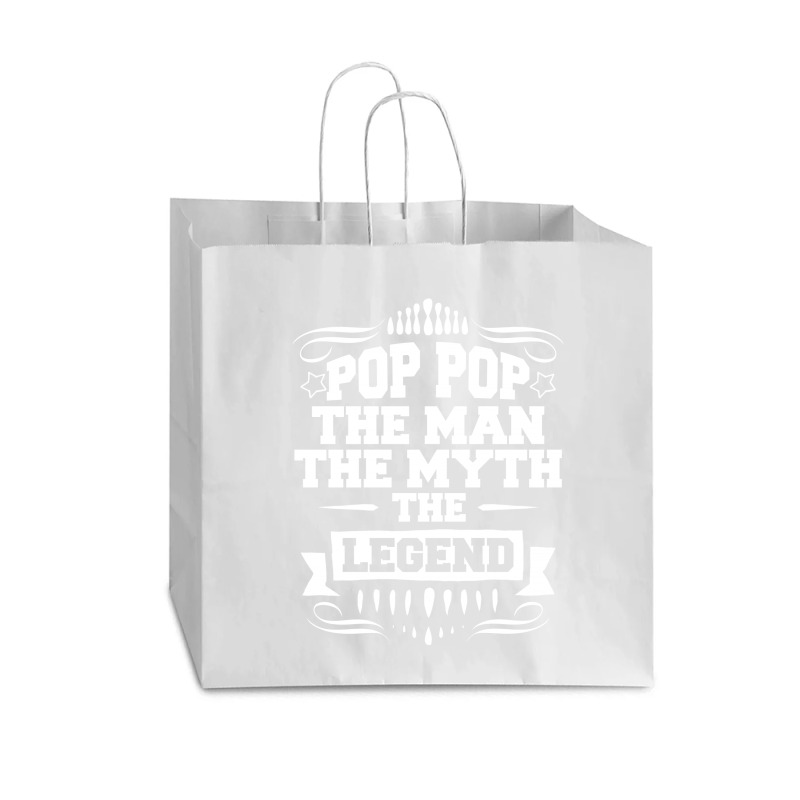 Pop Pop The Man The Myth The Legend Vogue Paper Bag - 16 X 6 X 12 | Artistshot