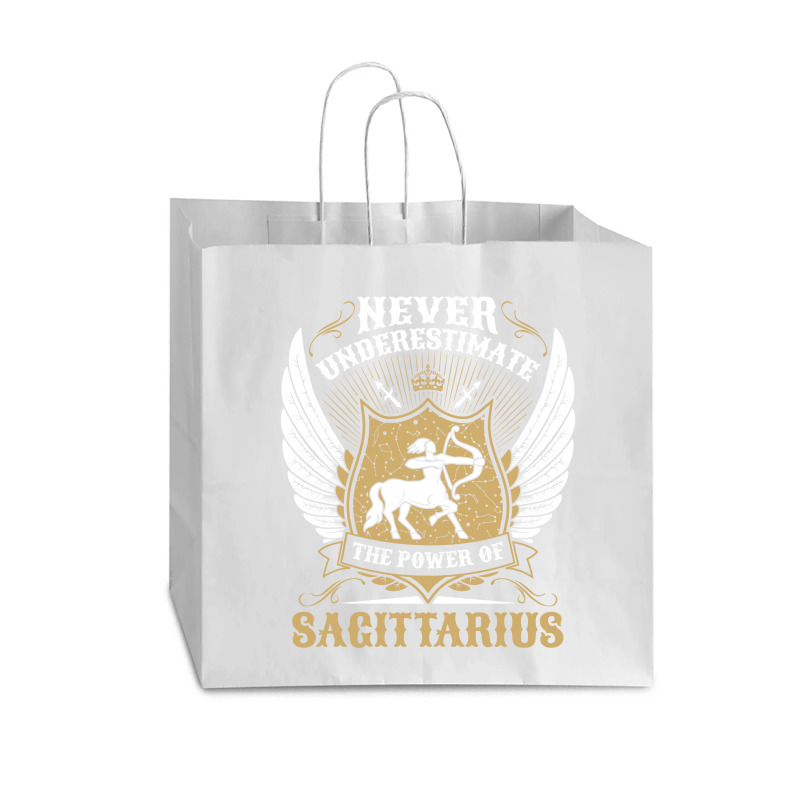 Never Underestimate The Power Of Sagittarius Vogue Paper Bag - 16 X 6 X 12 | Artistshot