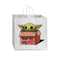 Adopt A Baby Mandalorian Baby Yoda Vogue Paper Bag - 16 X 6 X 12 | Artistshot