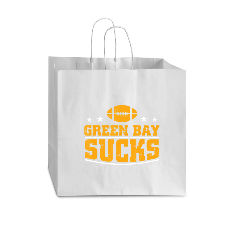 Green Bay Sucks Football Sarcastic Humor Vogue Paper Bag - 16 X 6 X 12 | Artistshot