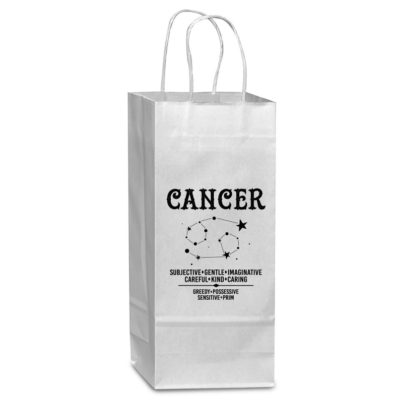 Cancer Zodiac Sign Wine Paper Bag - 5 1/2 X 3 1/4 X 13 | Artistshot