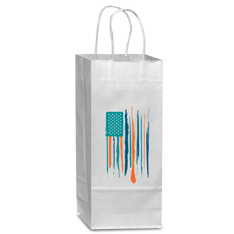 Miami Dolphins Wine Paper Bag - 5 1/2 X 3 1/4 X 13 | Artistshot