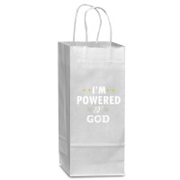 I'm Powered By God Wine Paper Bag - 5 1/2 X 3 1/4 X 13 | Artistshot