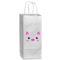 Pig Wine Paper Bag - 5 1/2 X 3 1/4 X 13 | Artistshot