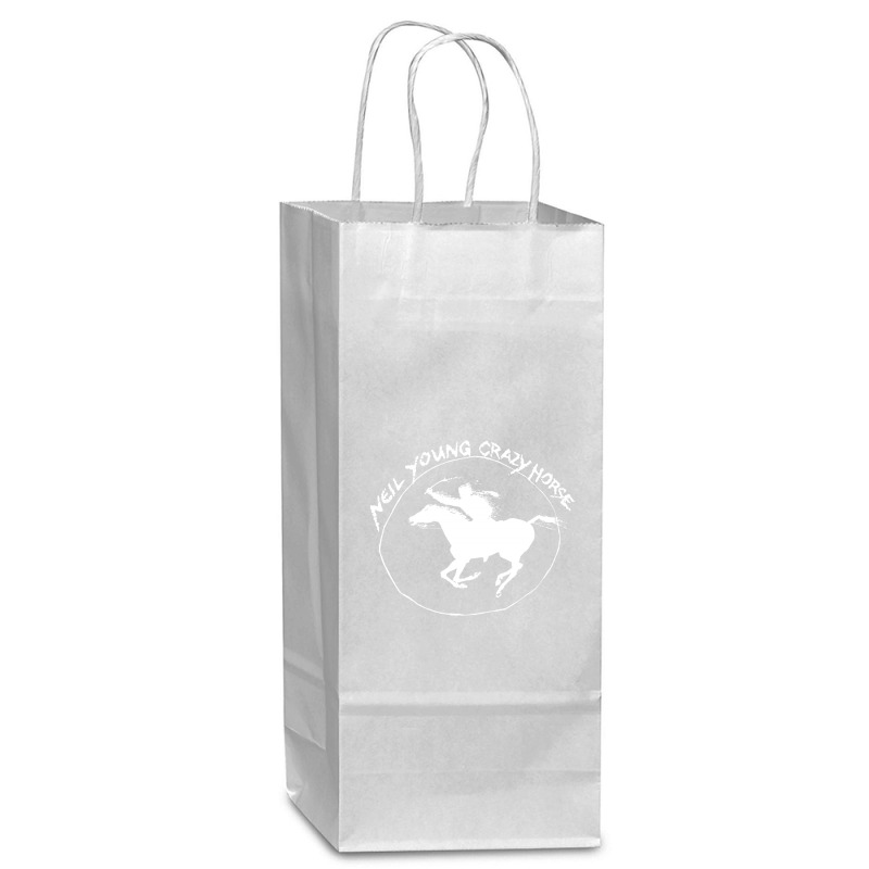 Neil Young Crazy Horse Wine Paper Bag - 5 1/2 x 3 1/4 x 13 by BLACKHEART | Artistshot