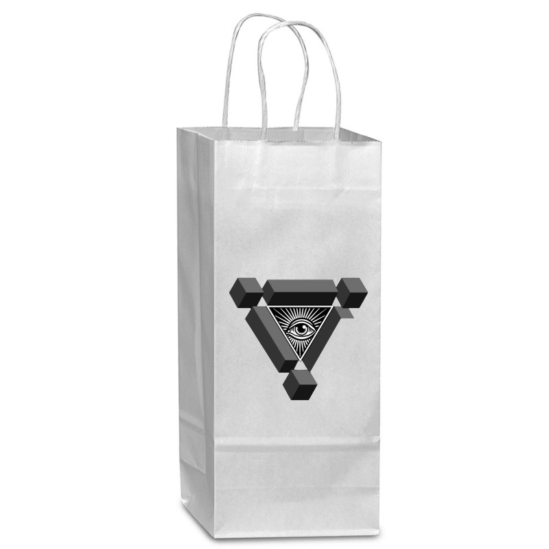 3d Freemasonry Illuminati Eye Of Providence Wine Paper Bag - 5 1/2 X 3 1/4 X 13 | Artistshot