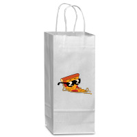 Pizza Steve Cool Cartoon Wine Paper Bag - 5 1/2 X 3 1/4 X 13 | Artistshot