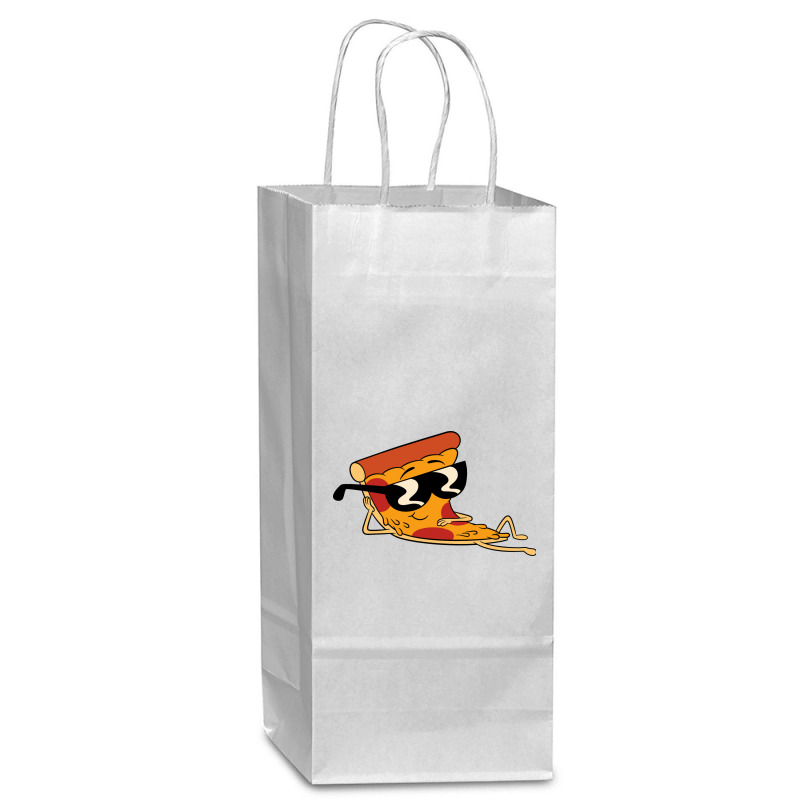 Pizza Steve Cool Cartoon Wine Paper Bag - 5 1/2 X 3 1/4 X 13 | Artistshot