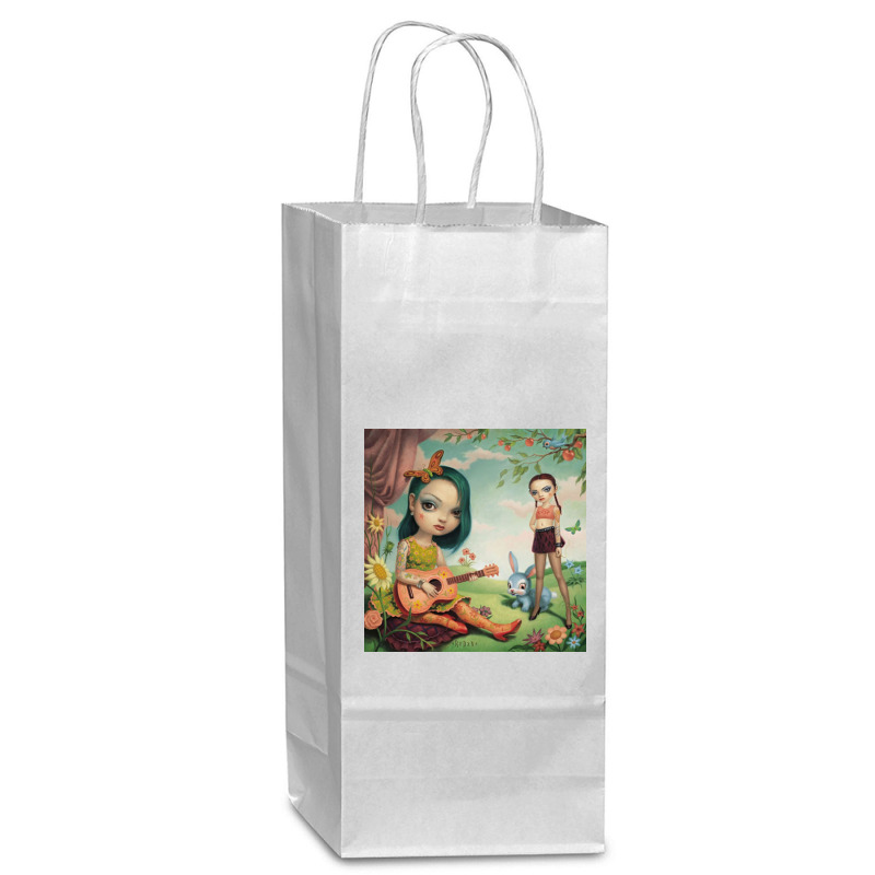 Mark Ryden - Duo Siblings Wine Paper Bag - 5 1/2 X 3 1/4 X 13 | Artistshot