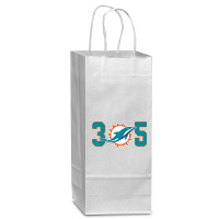 305 Modern Miami Football, Cool Dolphin, Tailgate Party Fan Premium Wine Paper Bag - 5 1/2 X 3 1/4 X 13 | Artistshot