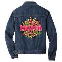 Mama Christmas Lights Men Denim Jacket | Artistshot