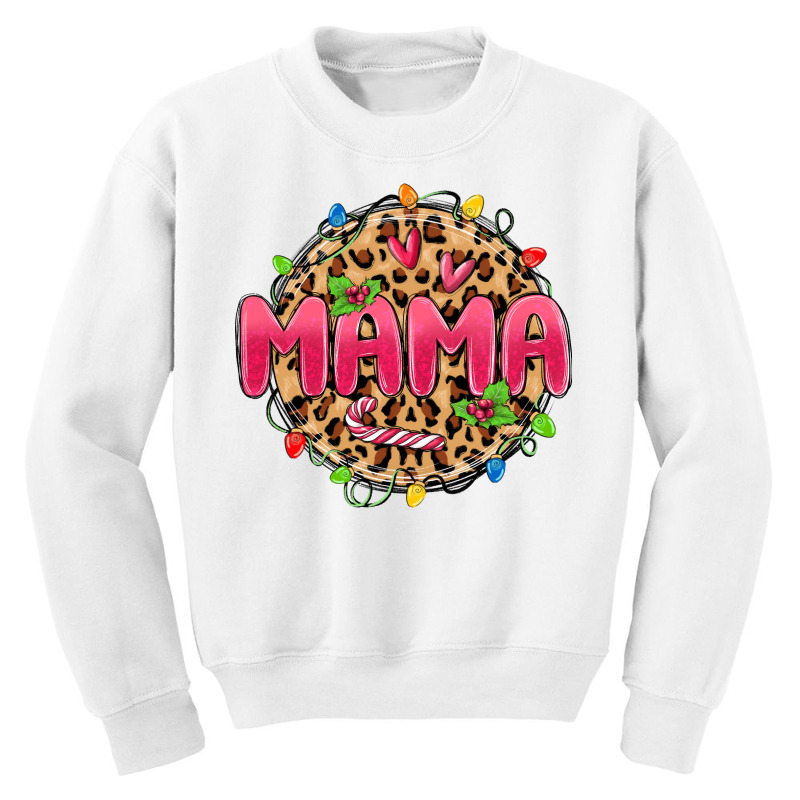 Mama Christmas Lights Youth Sweatshirt by MaliasSmallBusiness | Artistshot