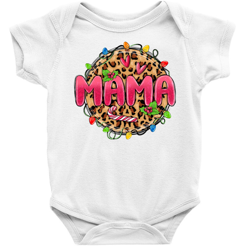 Mama Christmas Lights Baby Bodysuit by MaliasSmallBusiness | Artistshot