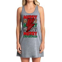 Merry Christmas Lightning Bolt Tank Dress | Artistshot