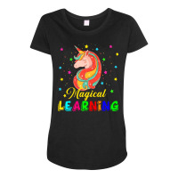 Magical Learning Star Unicorn Maternity Scoop Neck T-shirt | Artistshot