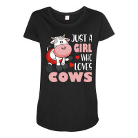 Just A Girl Who Loves Cows I Moo Cow Farmer Maternity Scoop Neck T-shirt | Artistshot