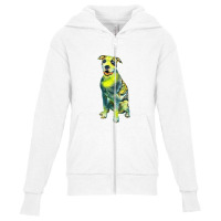 Smiling American Staffordshir Youth Zipper Hoodie | Artistshot