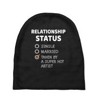 Relationship Status Single Married Taken By A Supe Baby Beanies | Artistshot