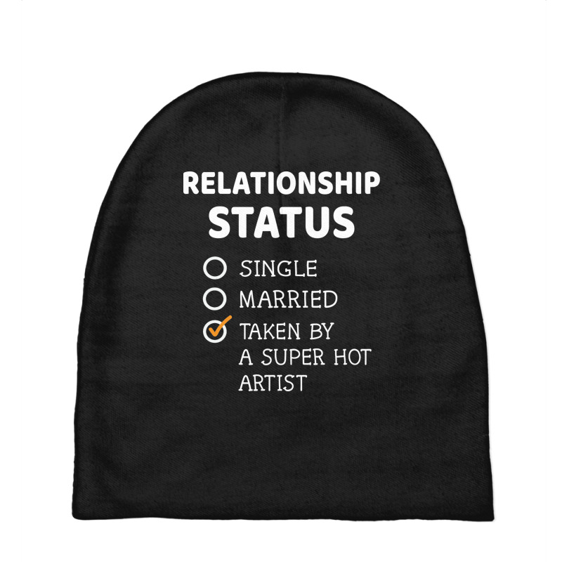 Relationship Status Single Married Taken By A Supe Baby Beanies | Artistshot