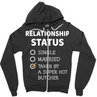 Relationship Status Single Married Taken By A Supe Zipper Hoodie | Artistshot