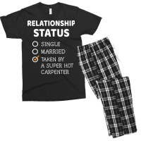 Relationship Status Single Married Taken By A Supe Men's T-shirt Pajama Set | Artistshot