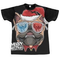 Pug Puppy Dog Santa Claus Christmas Cute Dog Face Graphic T-shirt | Artistshot