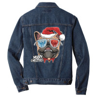 Pug Puppy Dog Santa Claus Christmas Cute Dog Face Men Denim Jacket | Artistshot